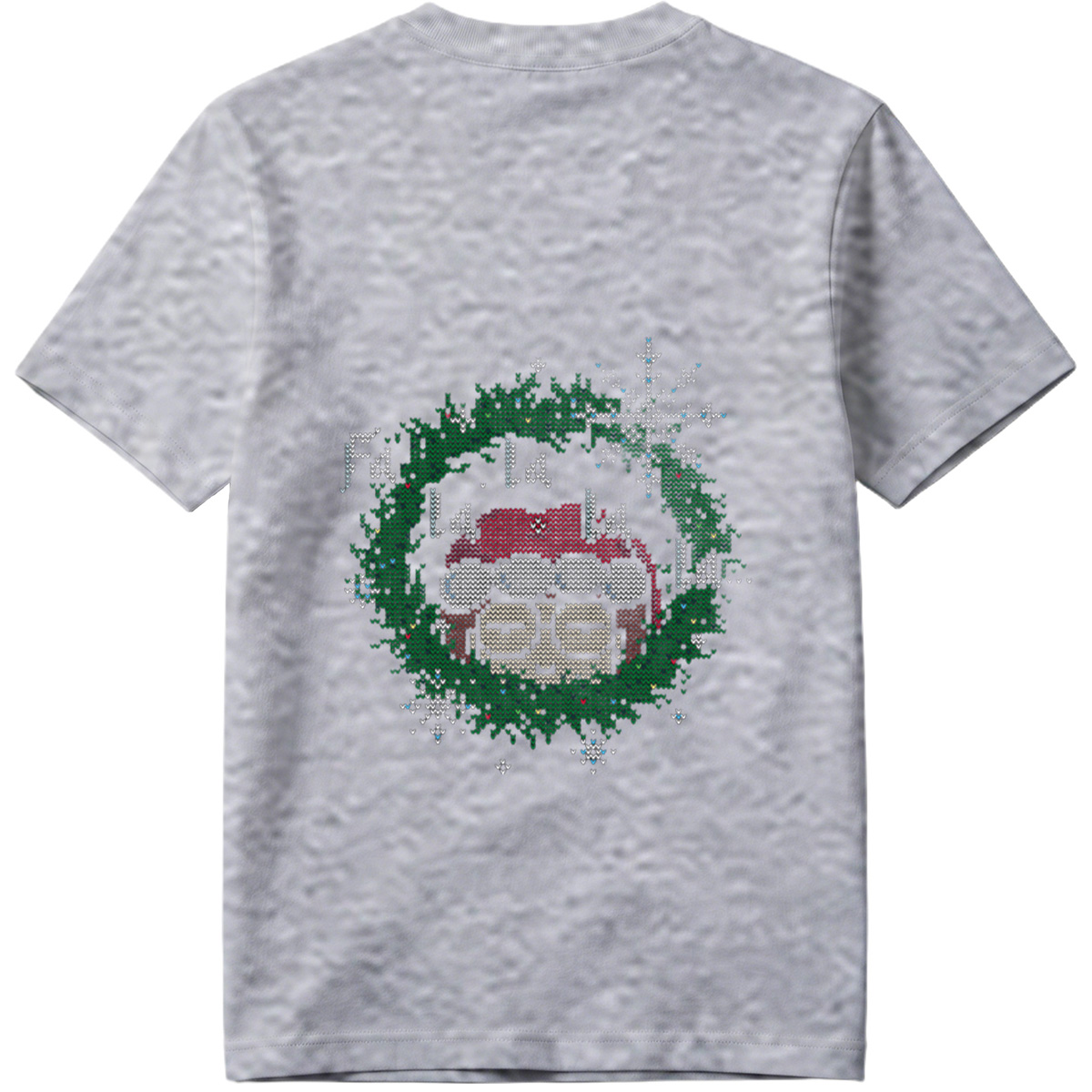 Santa Claus in a Christmas Wreath - Tee