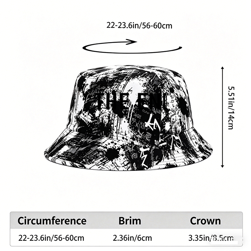 Unisex Classic Graffiti Bucket Hat with 