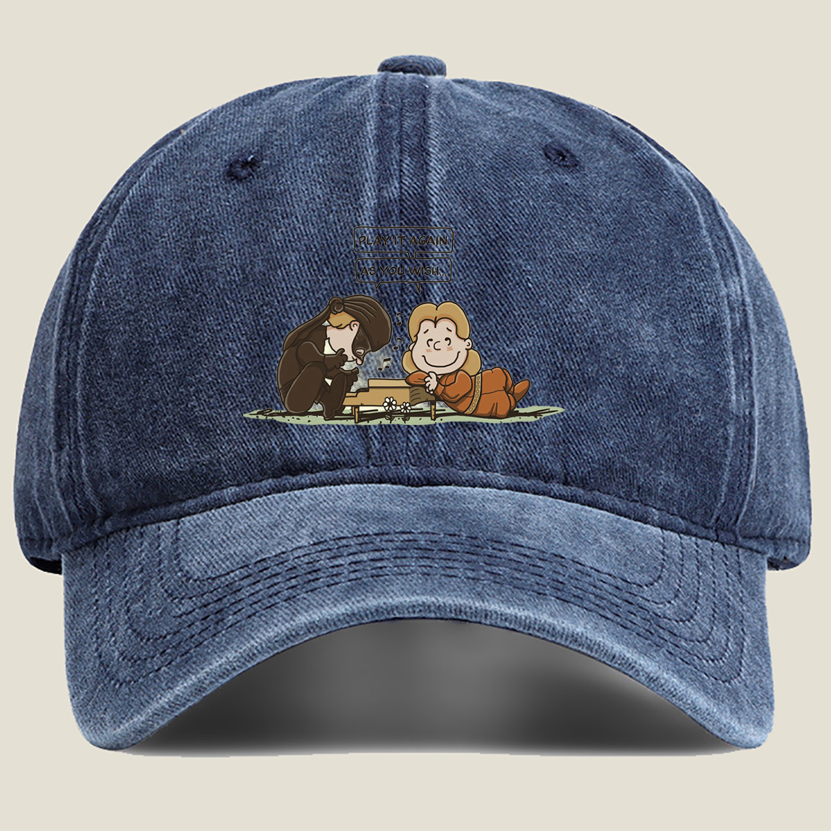 Piano Lessons with a Monkey and a Boy - Washed Denim - Baseball Cap
