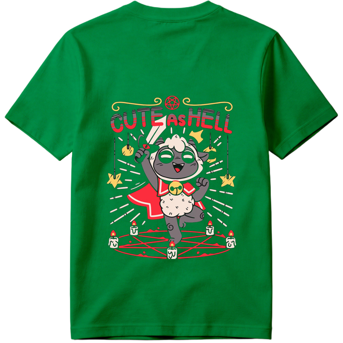 Cute as Hell: Devilish Sheep Character Design - Tee