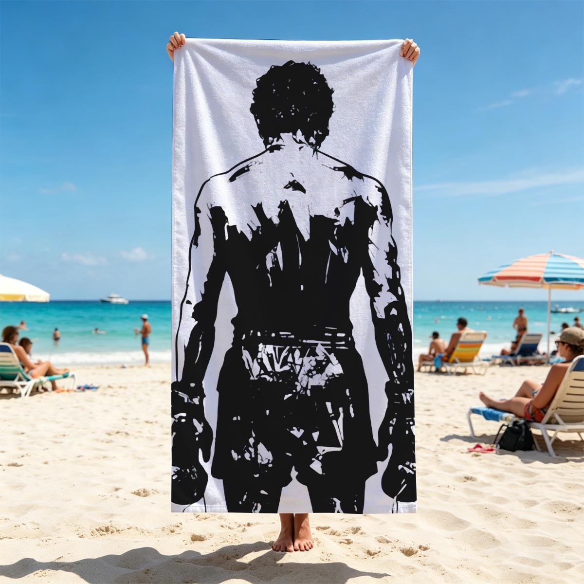 Raging Bull: A Martin Scorsese Picture - Jake LaMotta, Boxing Legend - Beach towels