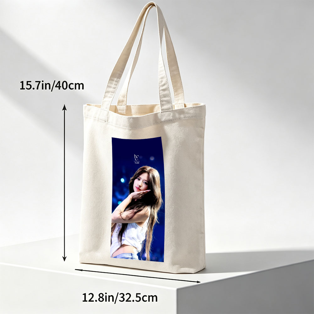 IVE Yujin Stage Performance Close-Up Portrait - Canvas tote bags