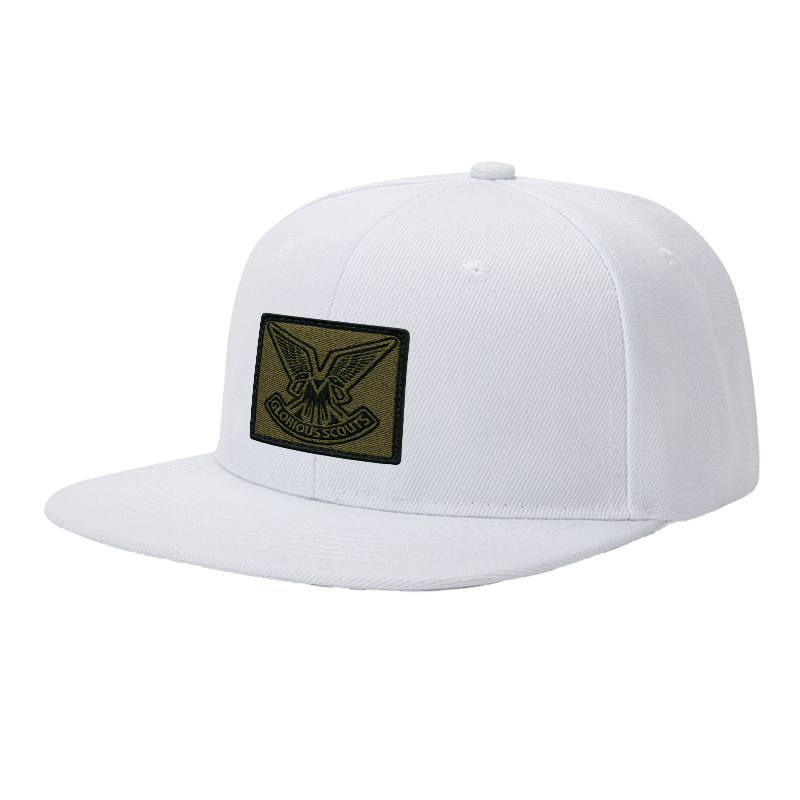 Flat Brim Baseball Cap Embroidered Eagle Patch with 