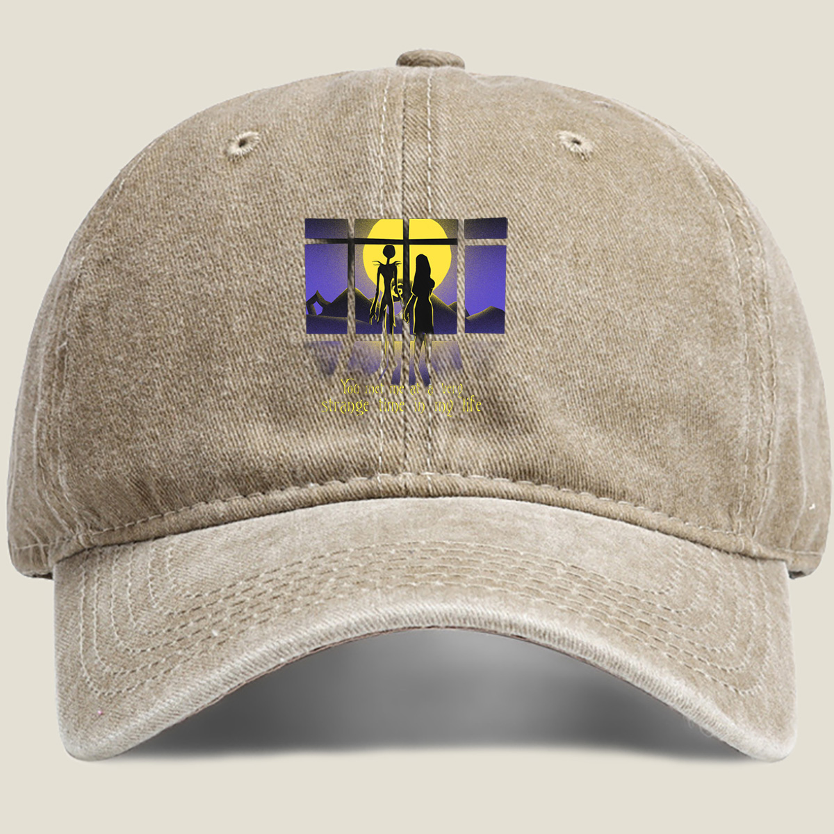 The Nightmare Before Christmas - Jack and Sally - Washed Denim - Baseball Cap