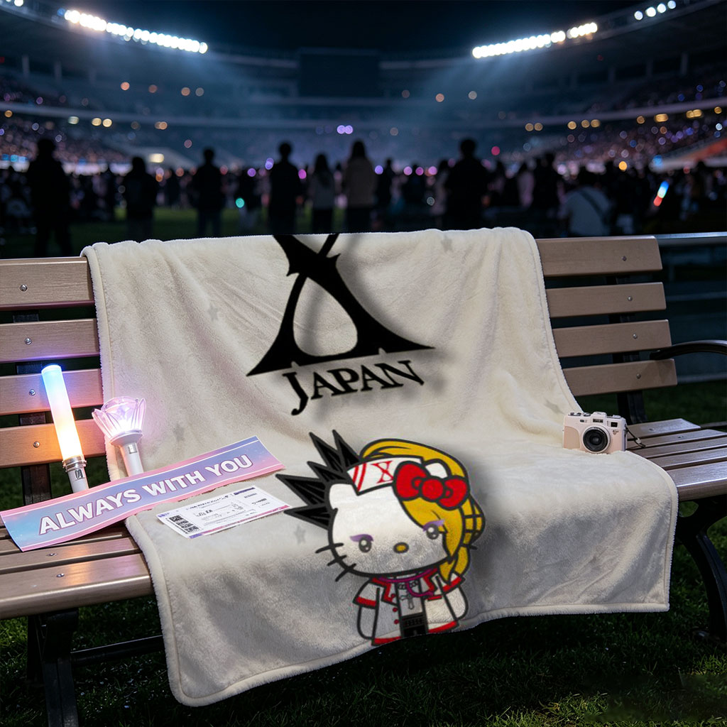 Yoshikitty X Japan Character Design with Hello Kitty Fusion Art - Blankets