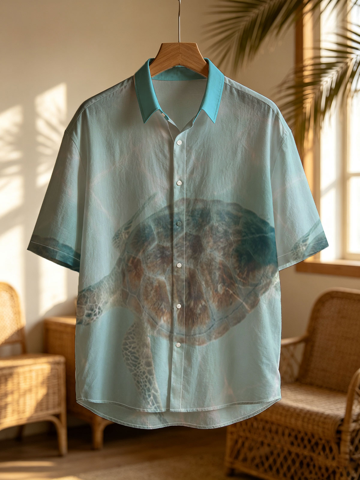 Sea Turtle Swimming in Clear Blue Water -  Shirt