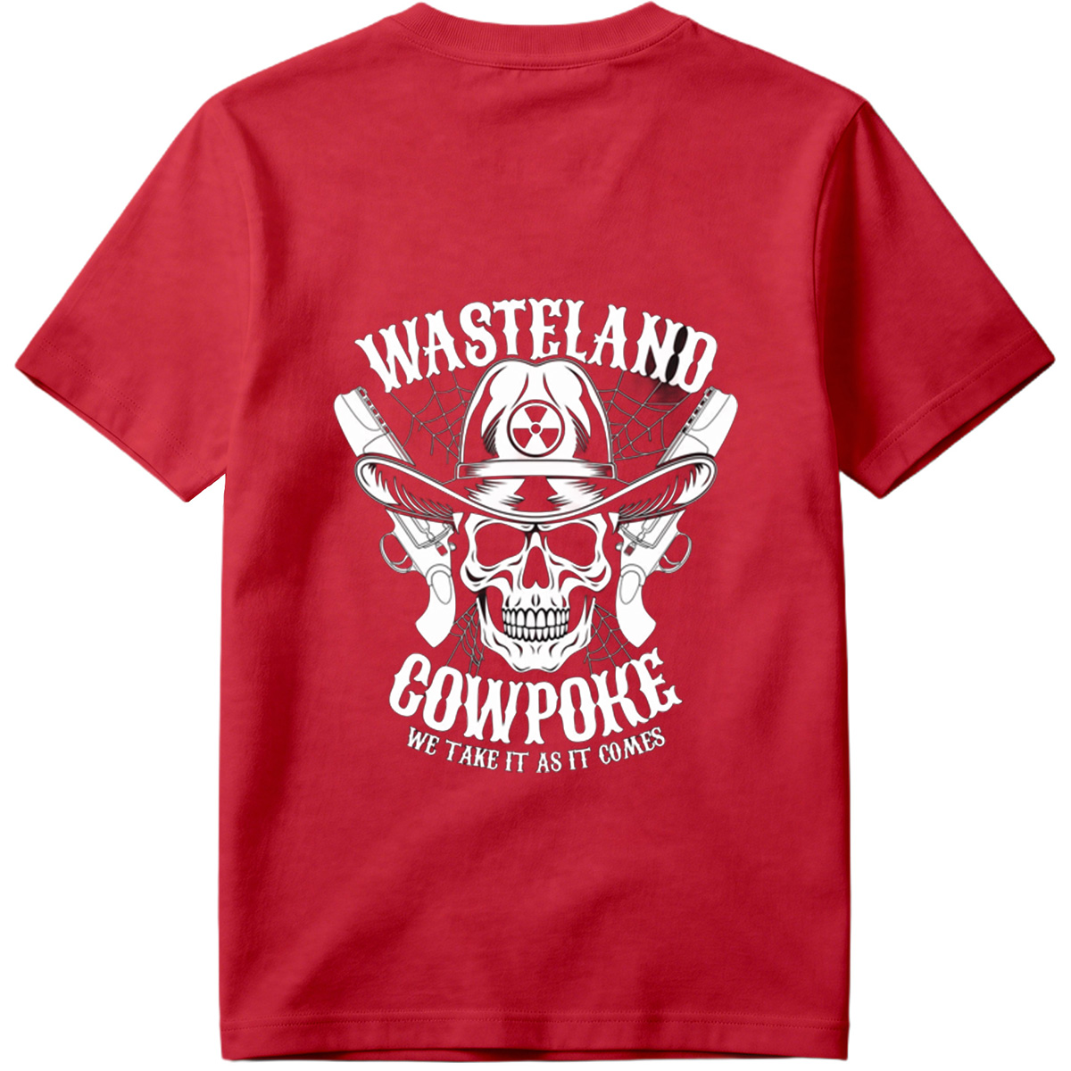 Wasteland Cowpoke: Skull with Cowboy Hat and Revolvers - Tee