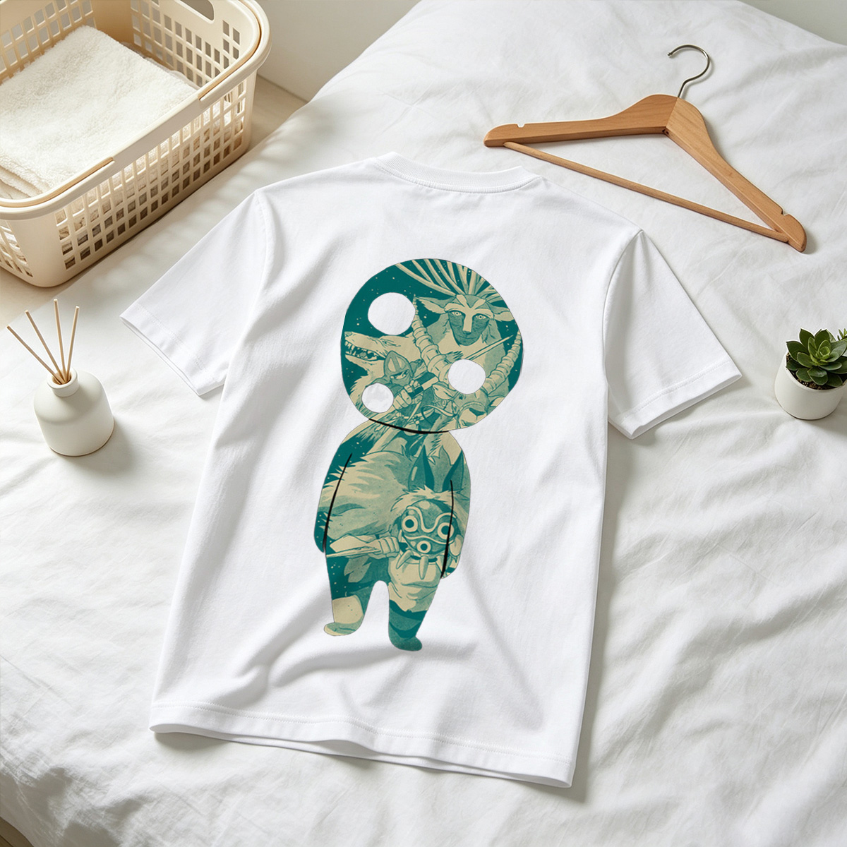 Princess Mononoke: San and Moro in a Stylized Figure - Tee
