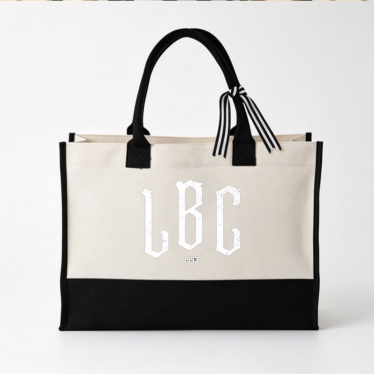 LBC 1993 Logo - Canvas patchwork gift tote bag