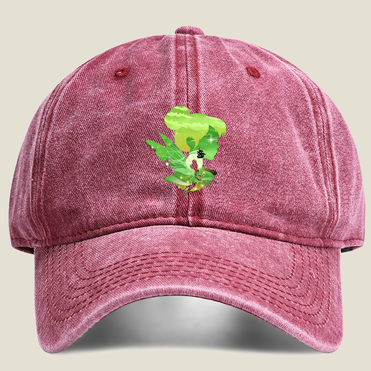 Peter Pan and Tinker Bell in Neverland - Washed Denim - Baseball Cap