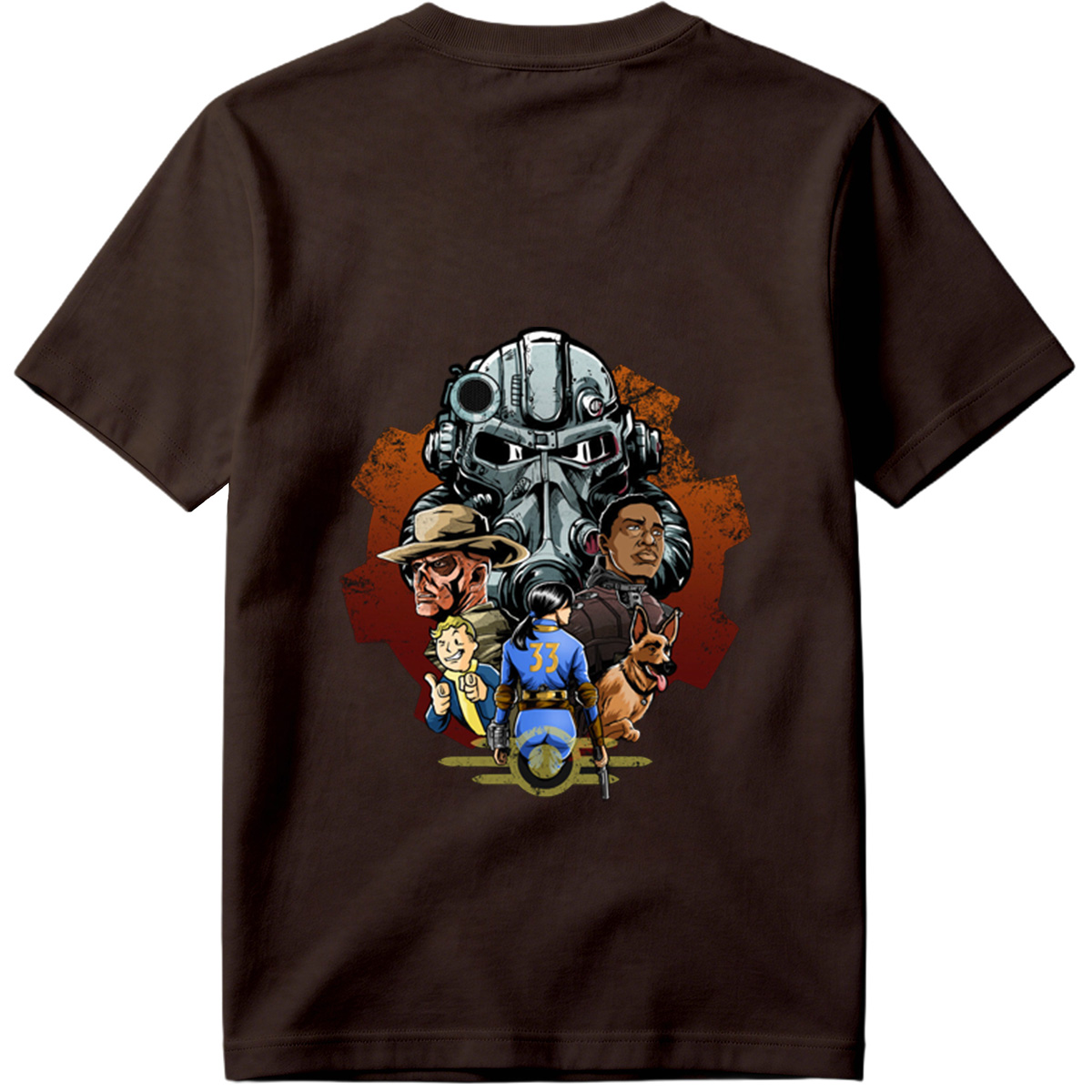 Fallout: Vault Boy, Vault Dweller, Dogmeat, and Brotherhood of Steel - Tee