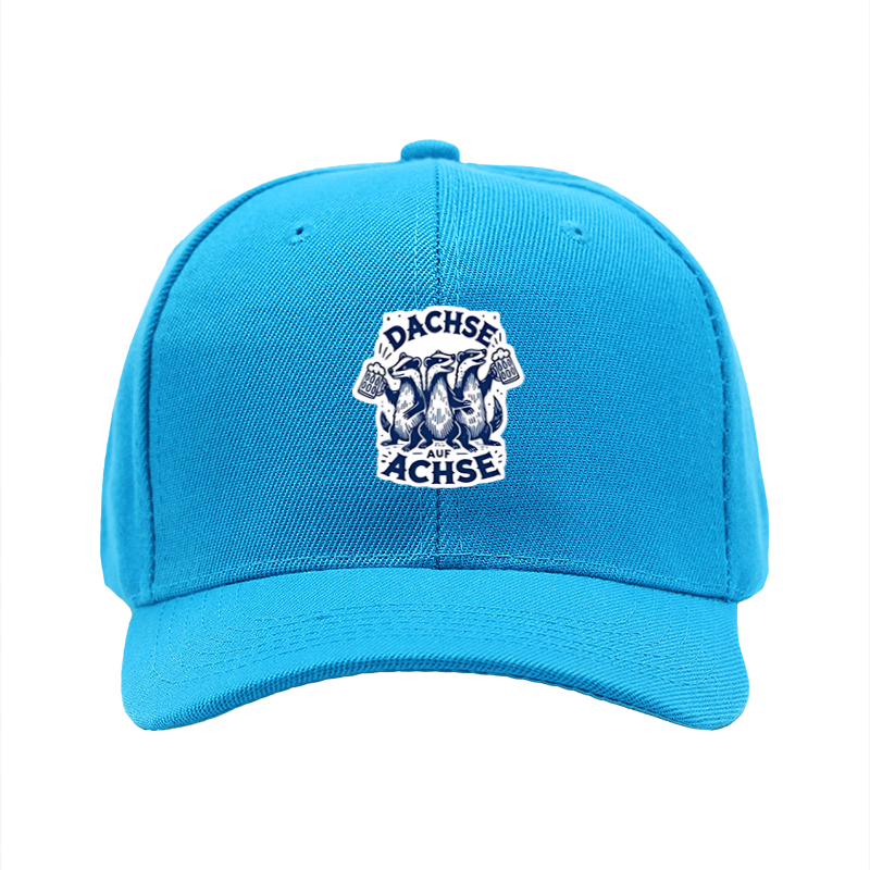 1pc New Baseball Cap with Dachse Auf Achse Otter Print Design Unisex Adjustable Hat for Outdoor Activities and Casual Wear Suitable for Adults and Teenagers
