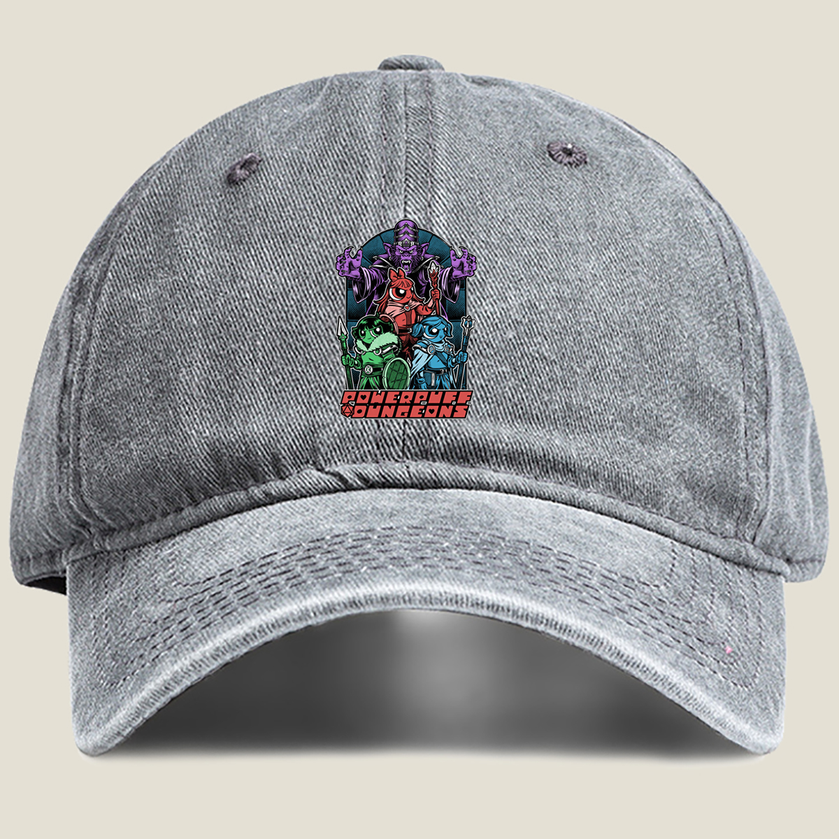 Powerpuff Dungeons - Washed Denim - Baseball Cap