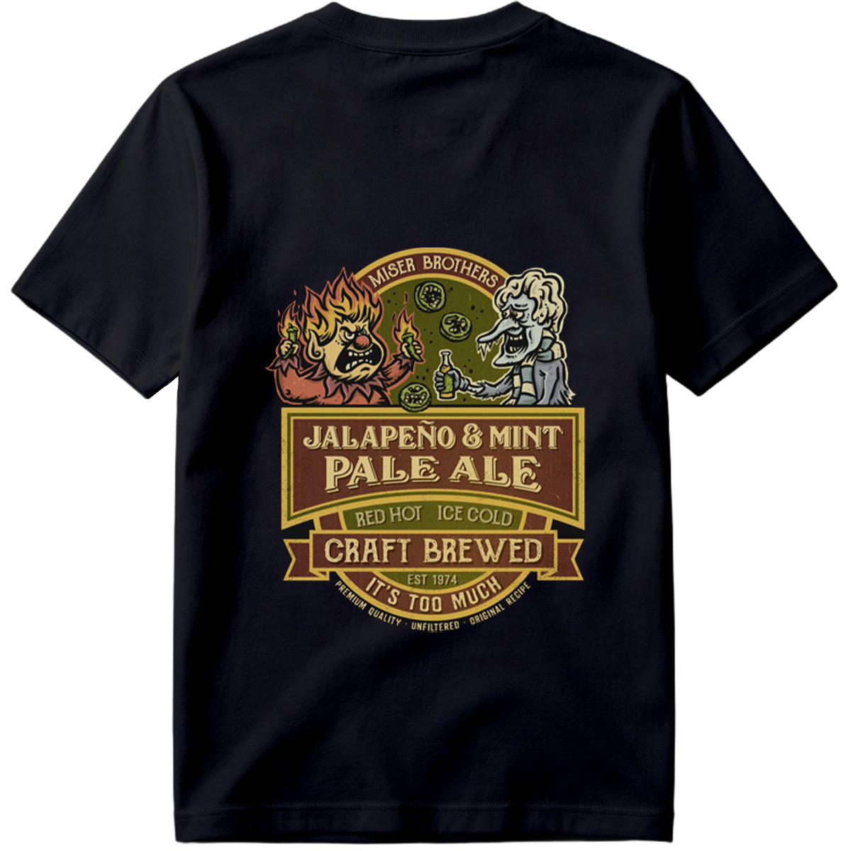 Miser Brothers Jalapeno & Mint Pale Ale Craft Brewed - Tee