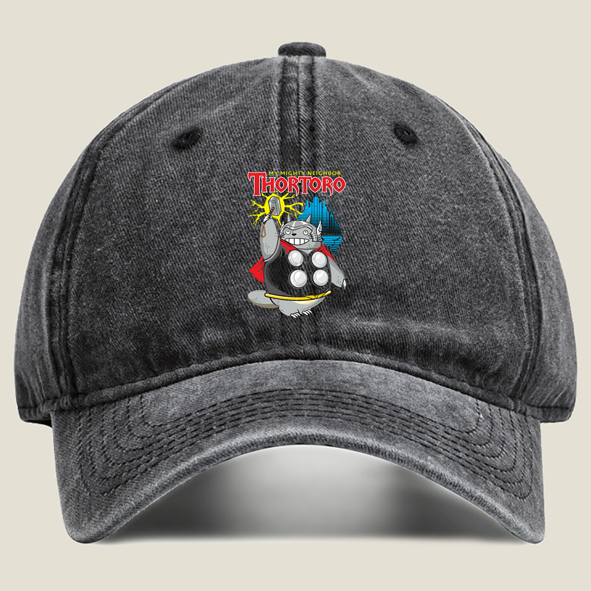 My Mighty Neighbor Thortoro - Washed Denim - Baseball Cap