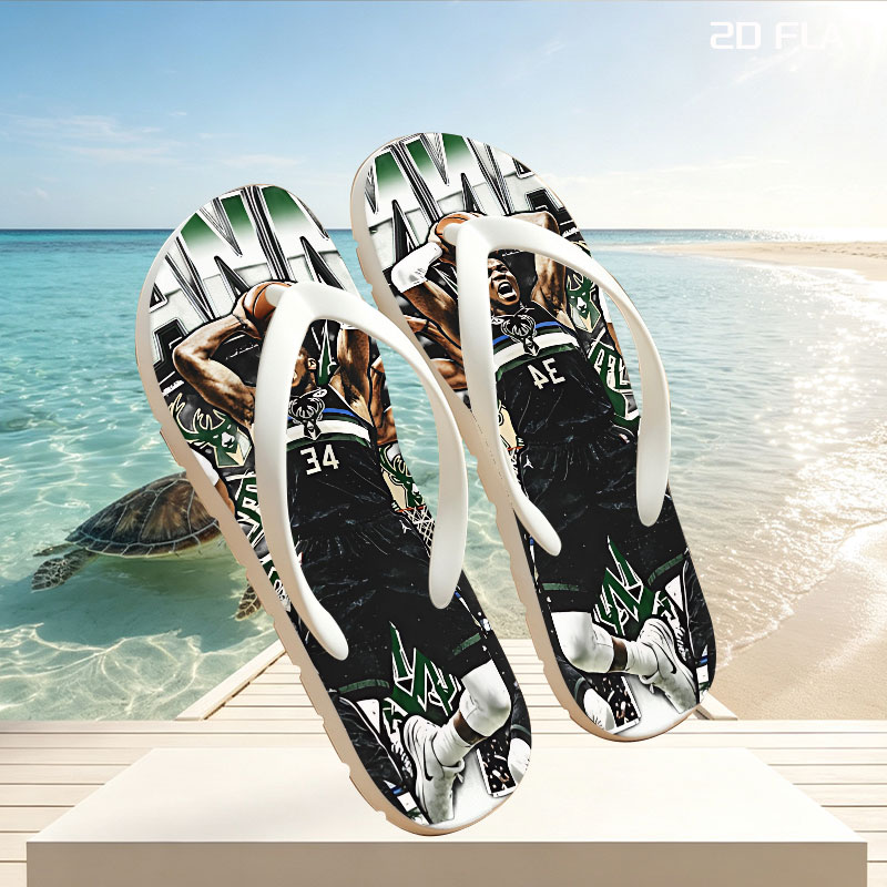 Giannis Antetokounmpo Milwaukee Bucks Basketball Action Montage -  flip-flops