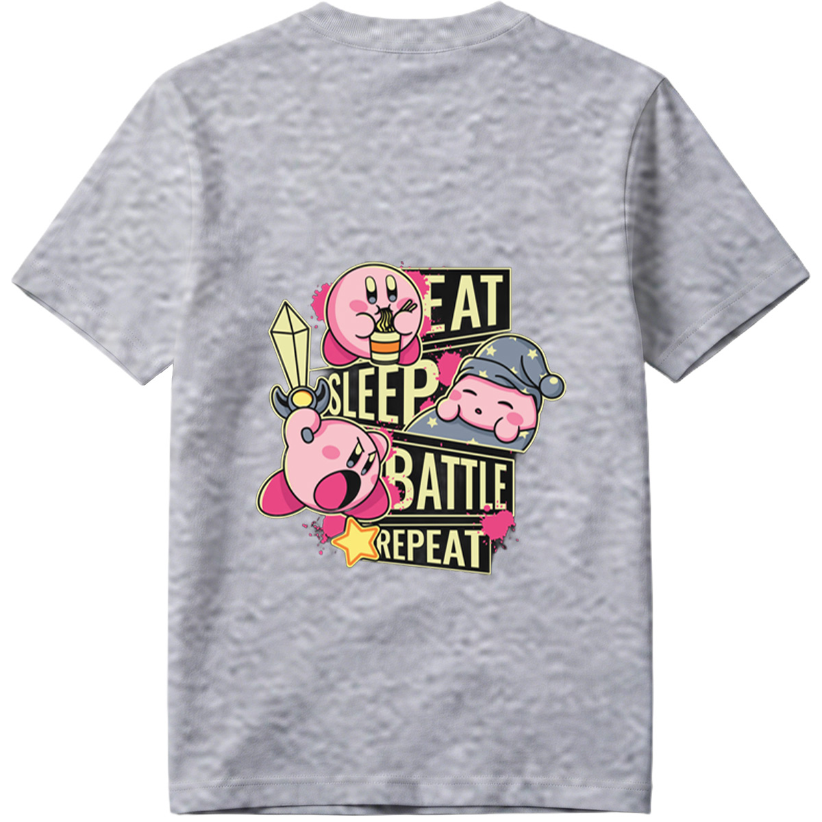 Kirby: Eat, Sleep, Battle, Repeat - Tee