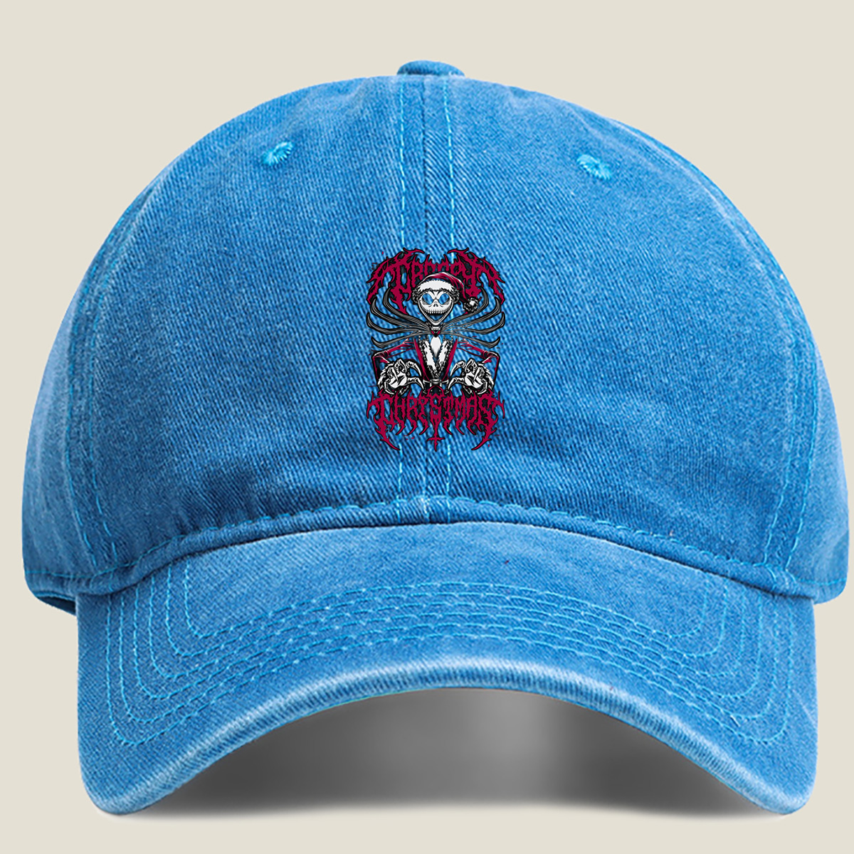 The Nightmare Before Christmas - Jack Skellington - Washed Denim - Baseball Cap