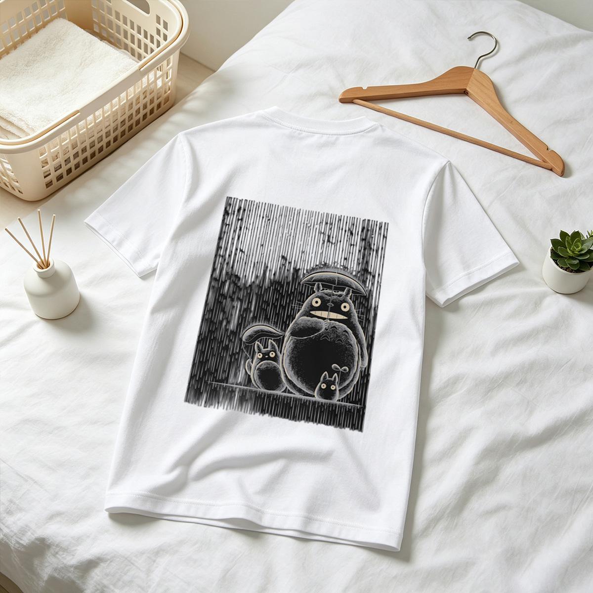 Totoro and Friends in the Rain - Tee