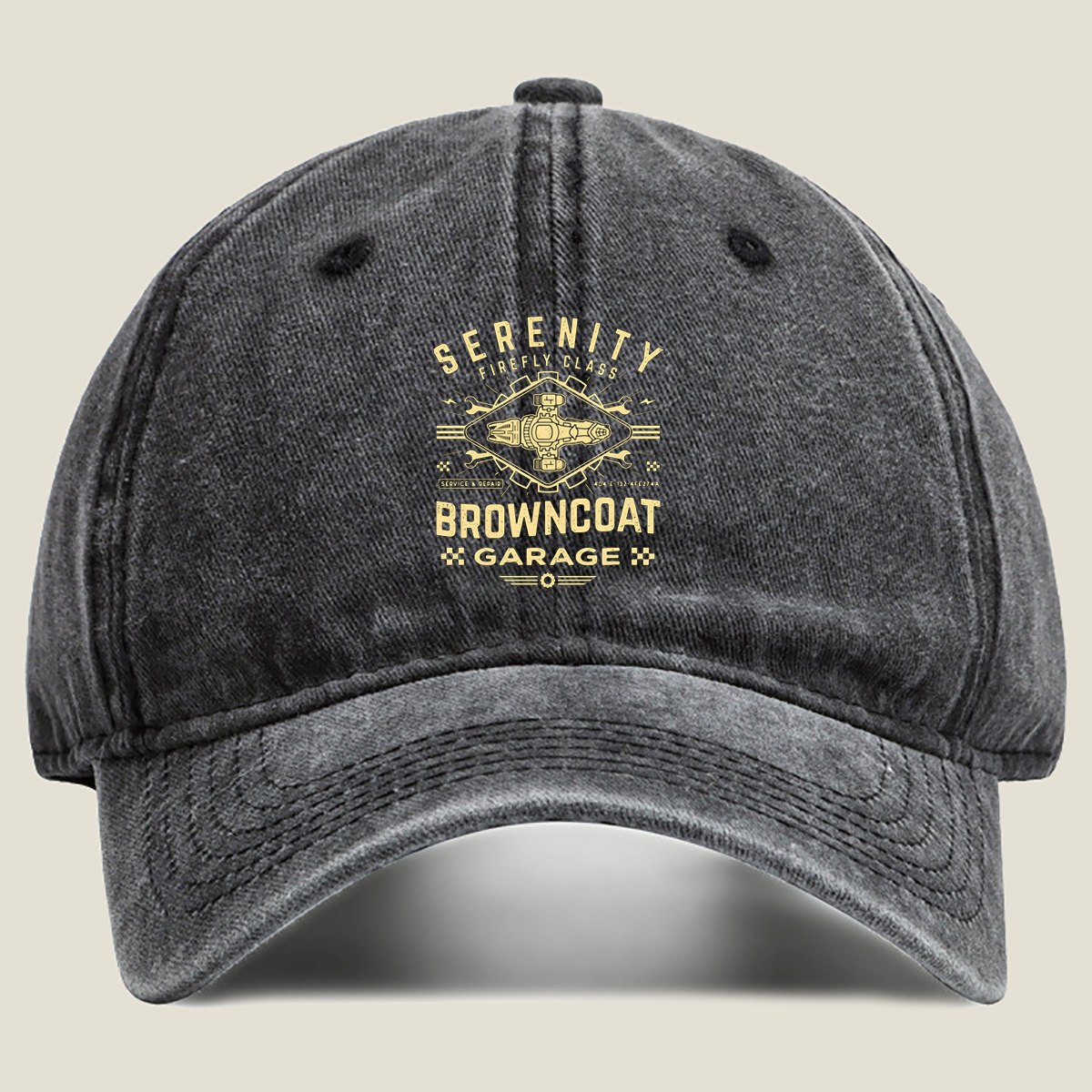 Serenity Firefly Class Browncoat Garage - Washed Denim - Baseball Cap