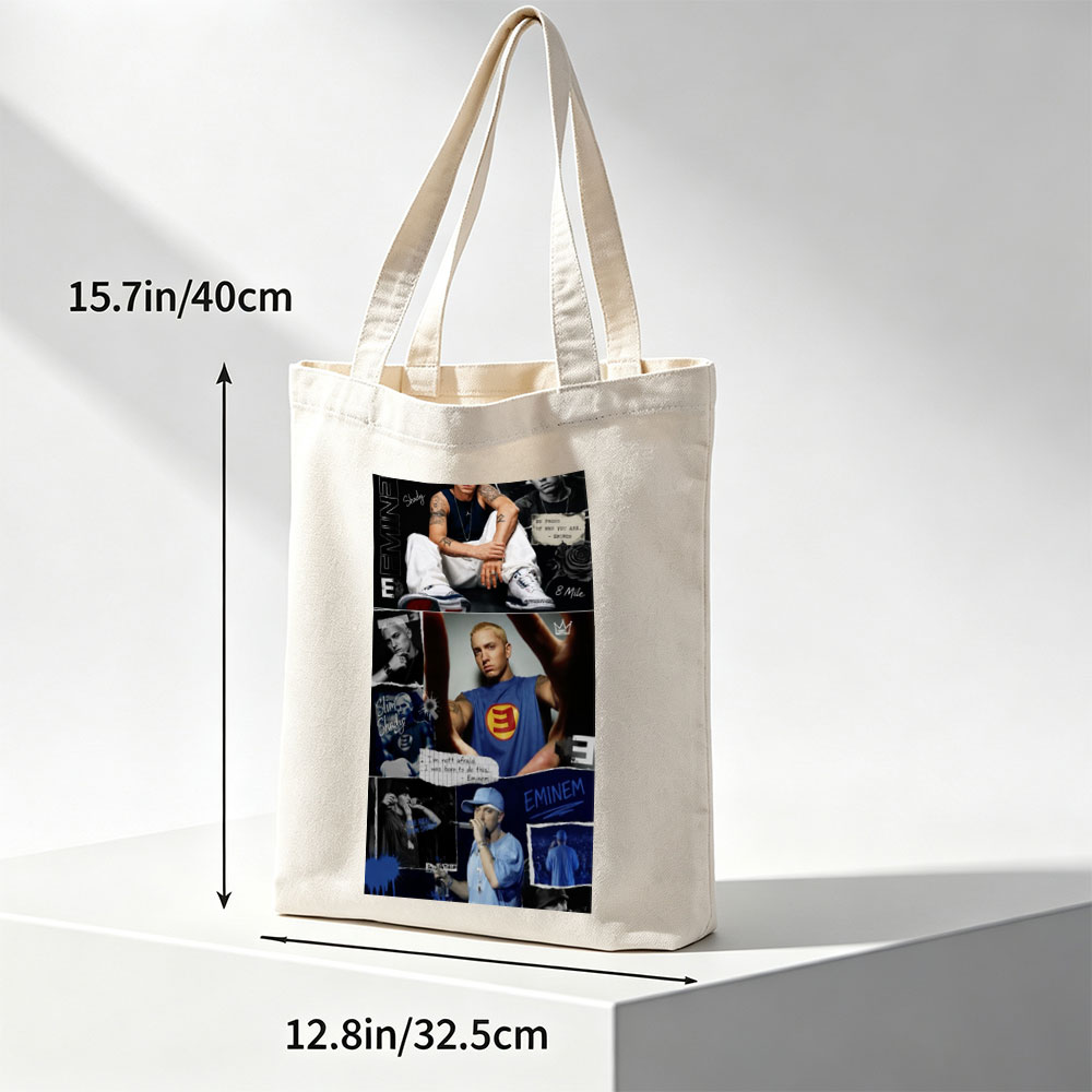 Eminem Collage - Iconic Moments and Quotes from the Rap Legend - Canvas tote bags