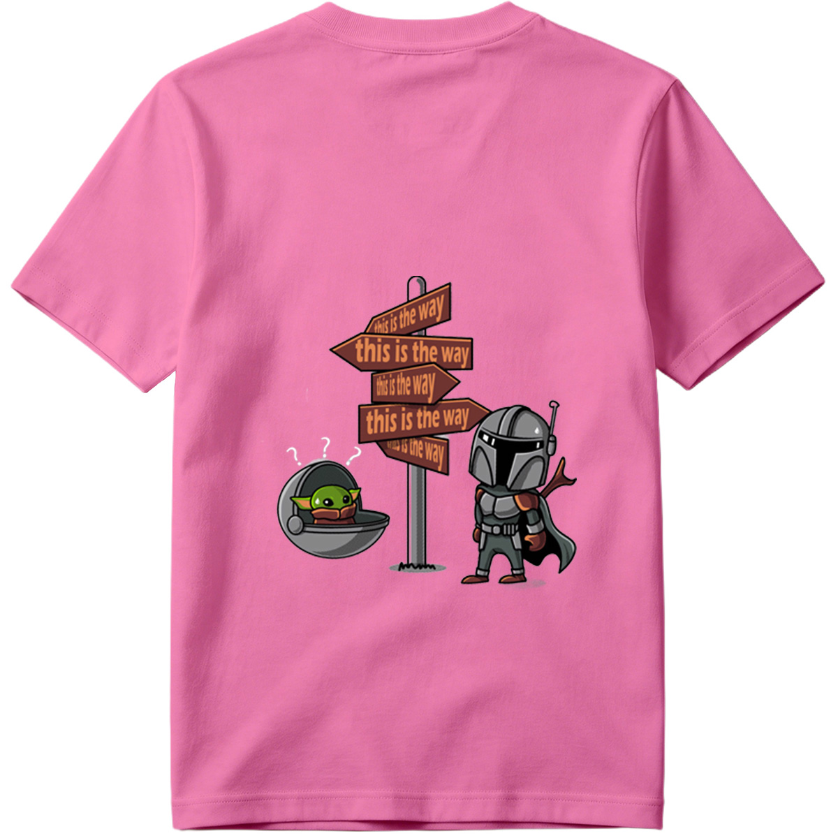 The Mandalorian and Grogu at Crossroads Sign - Tee