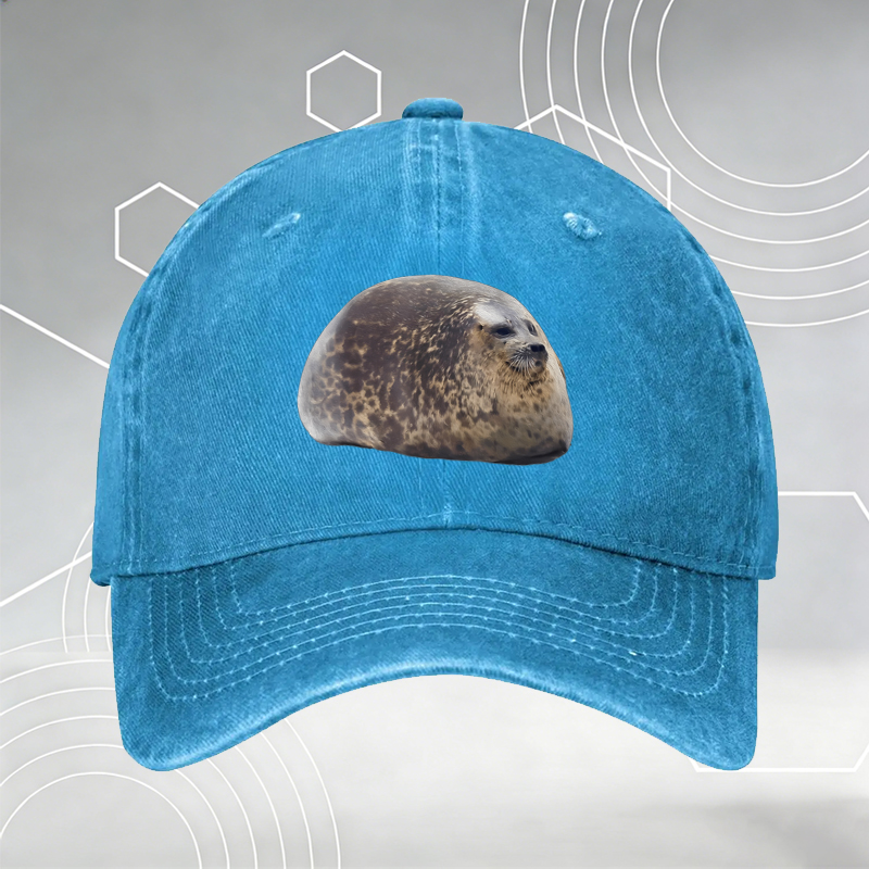 New Baseball Cap with Cute Snake Eating Noodles Print 