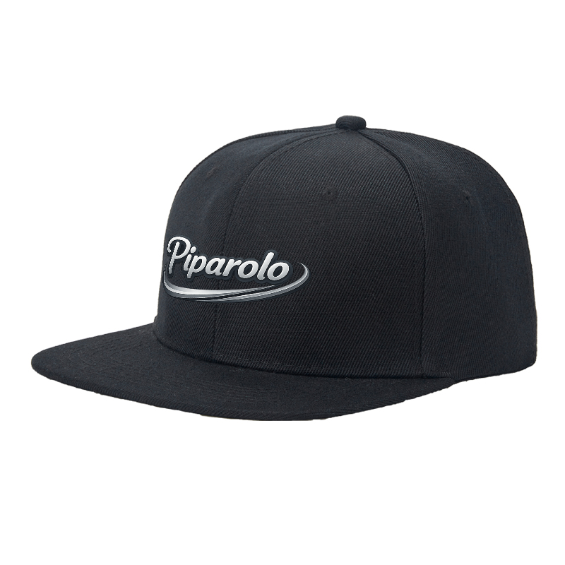 Flat Brim Baseball Cap Piparolo Logo Print Streetwear Underground Skate Style for Basketball Court Skate Park Urban Lifestyle Hip Hop Artists Skaters Streetwear Enthusiasts