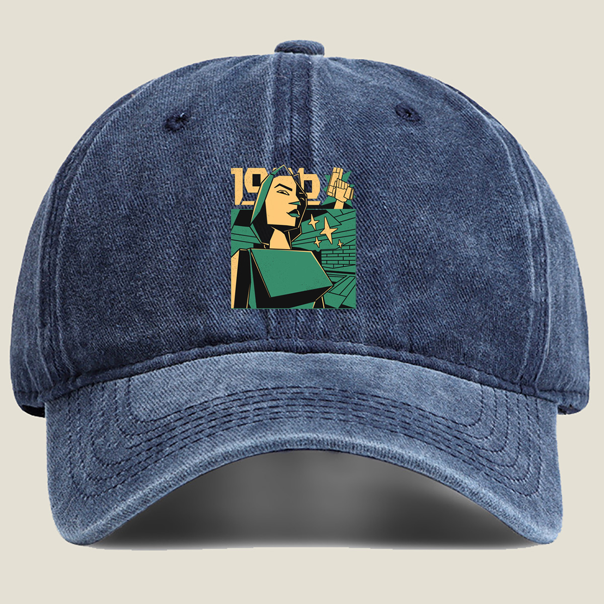1984: Winston Smith and the Prole Woman - Washed Denim - Baseball Cap