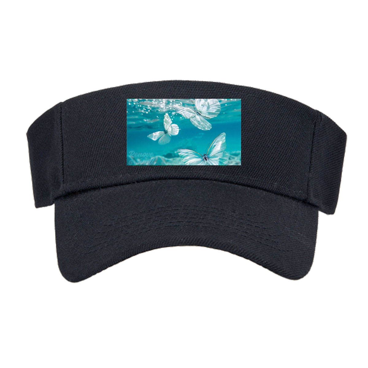 Butterflies floating underwater in clear blue water -  Visor cap