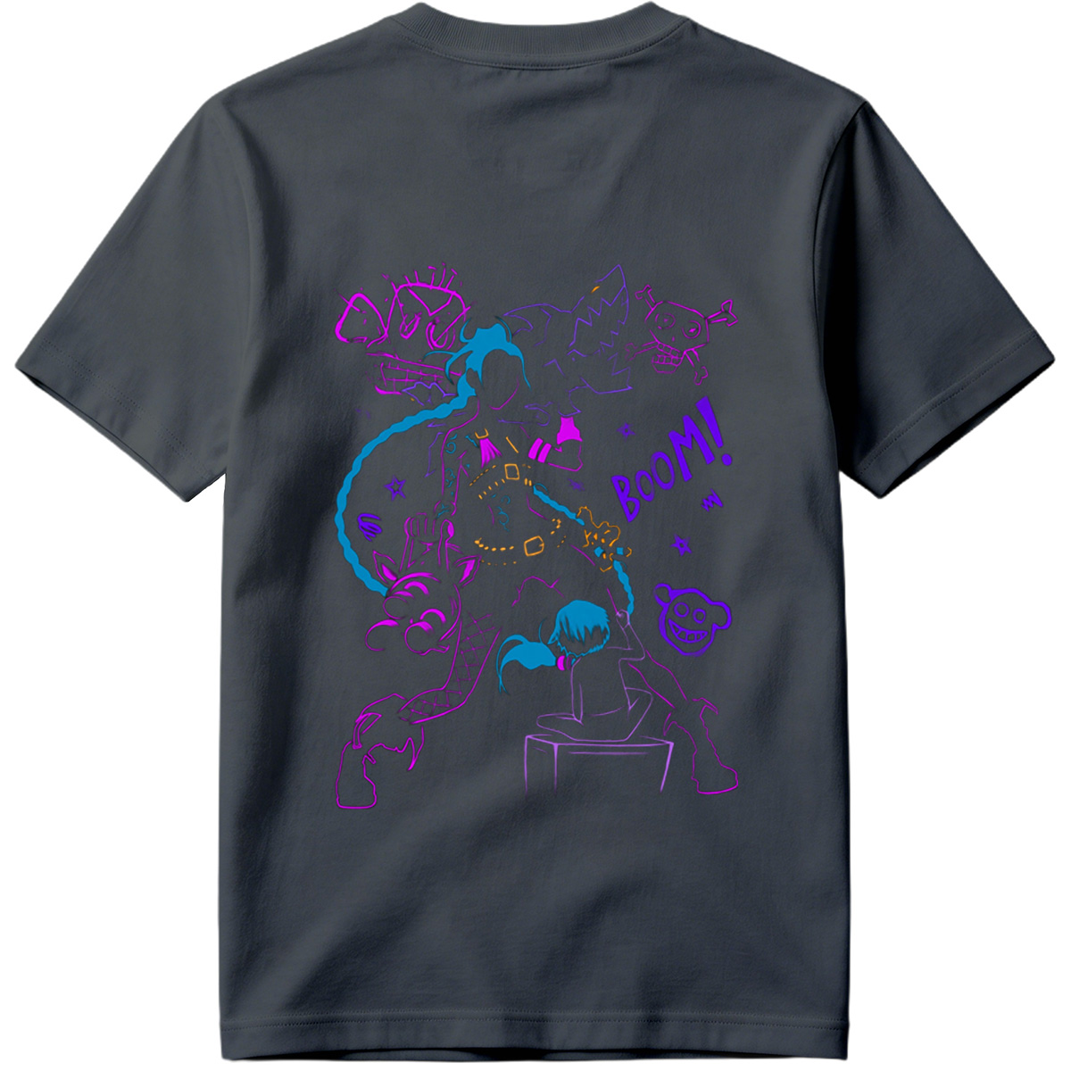 Doraemon and Friends in Neon Chaos: Boom! - Tee