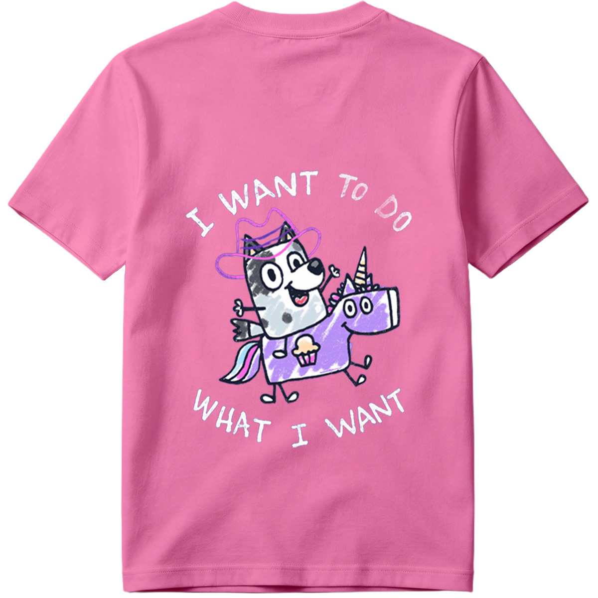 Bluey and the Unicorn: I Want to Do What I Want - Tee