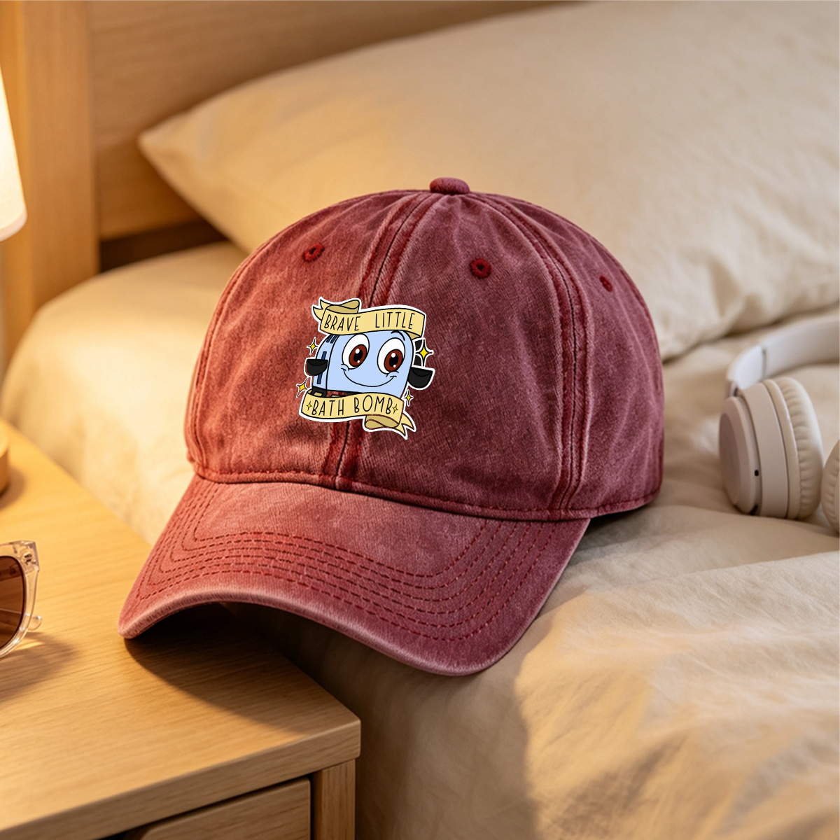 Brave Little Bath Bomb - Washed Denim - Baseball Cap