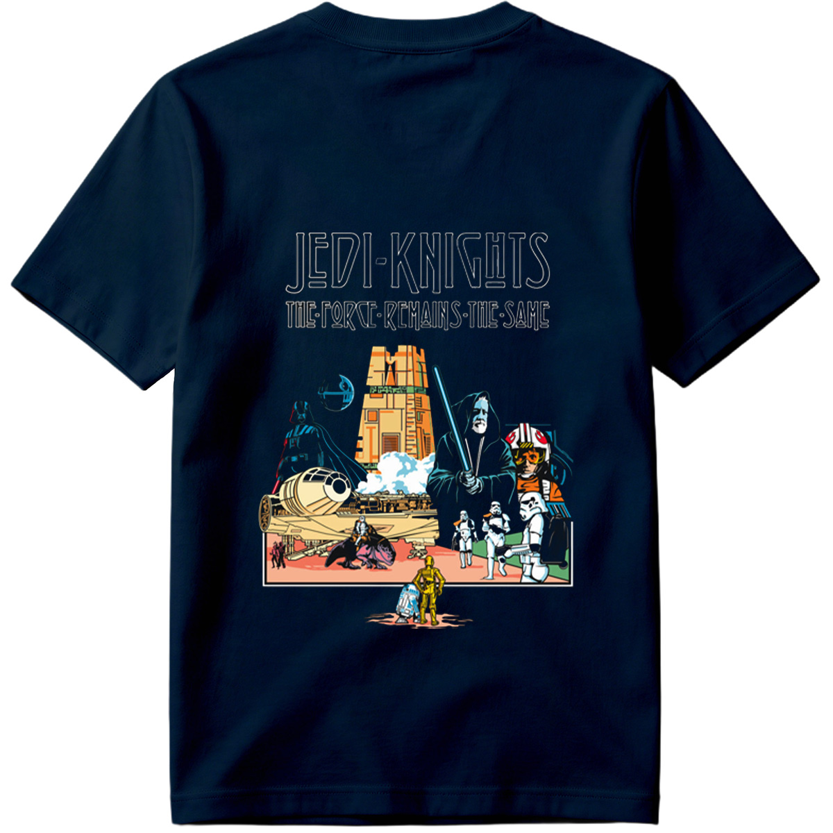 Jedi Knights: The Force Remains the Same – Darth Vader, Emperor Palpatine, Stormtroopers, and Iconic Star Wars Characters - Tee