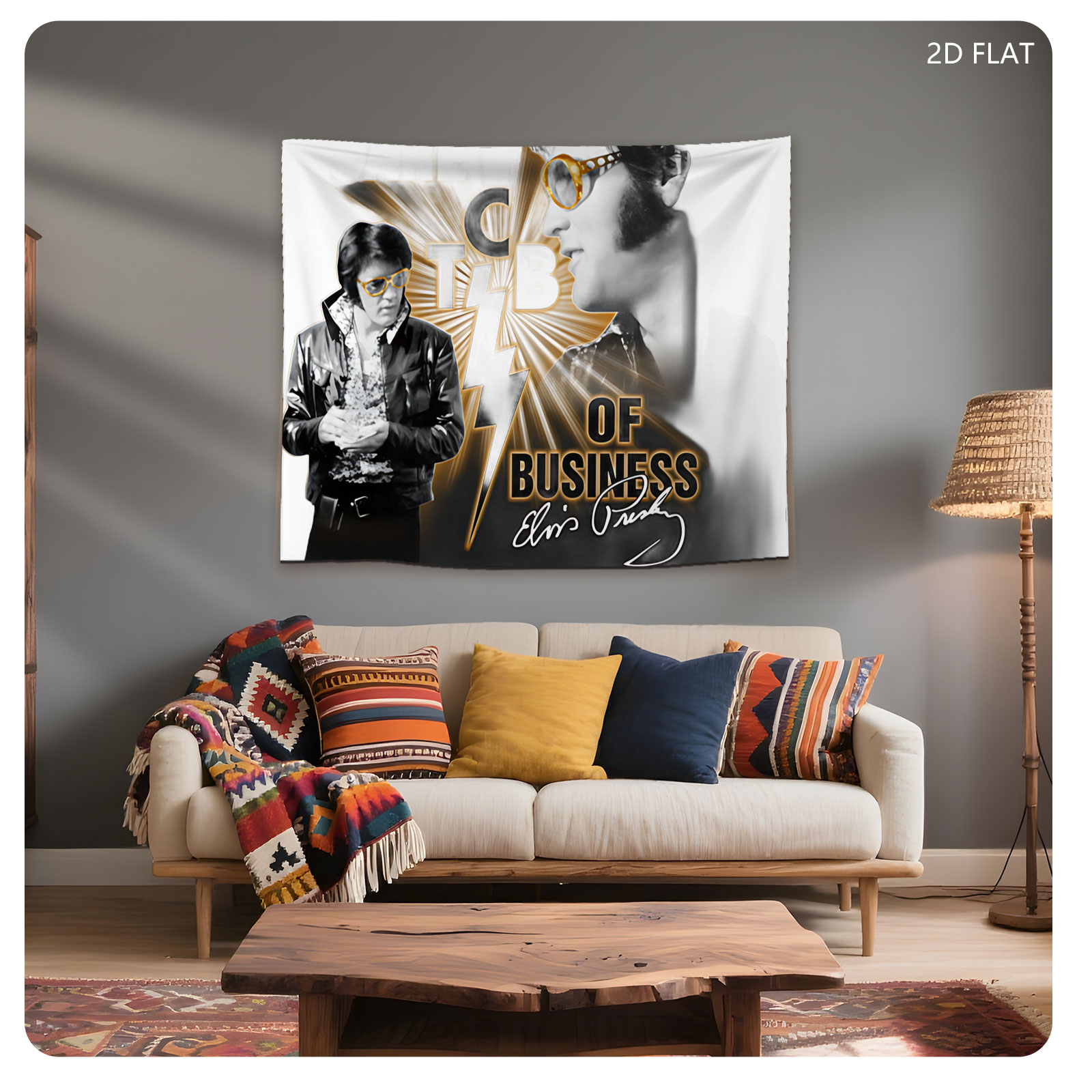 Elvis Presley - TCAB of Business: A Rock Legend's Iconic Style and Legacy - Tapestry