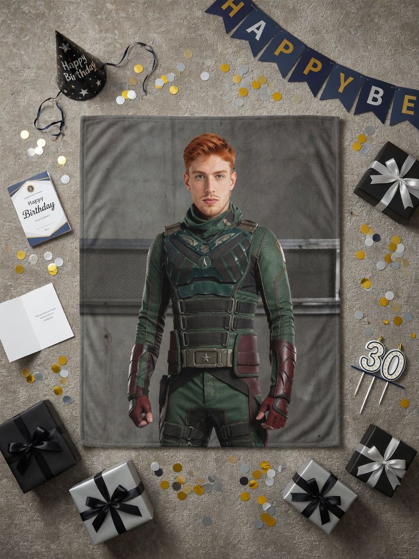 Custom Photo Face Blanket Personalized Flannel Fleece Throw Soft Anti-Pilling Cozy Bed Blanket for Unique Gift