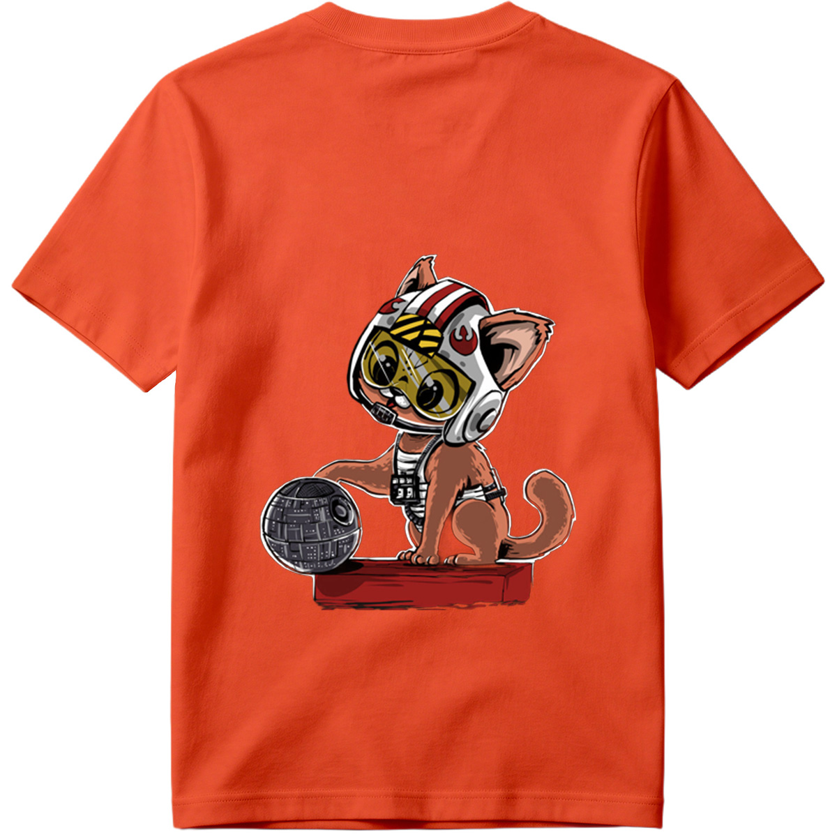 Star Wars: Cat Pilot with Death Star - Tee