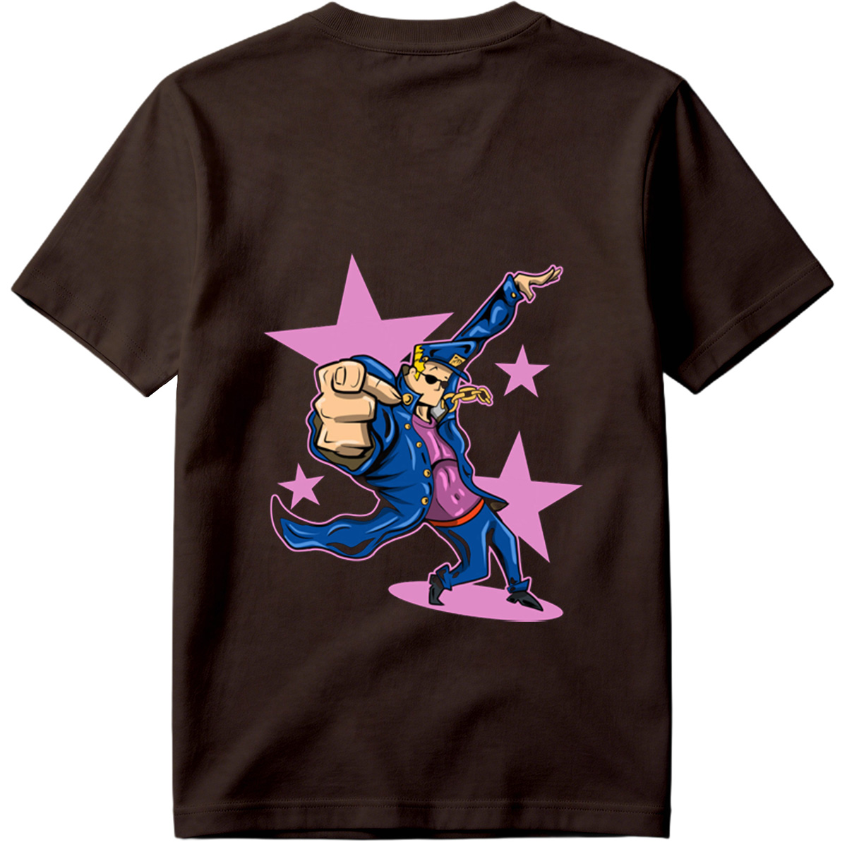 Gangster Mickey in Blue Coat and Hat, Dancing with Stars Background - Tee
