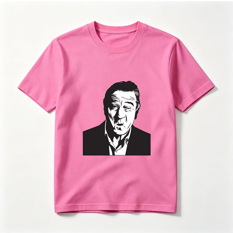 Robert De Niro in a stylized black and white portrait - Tee