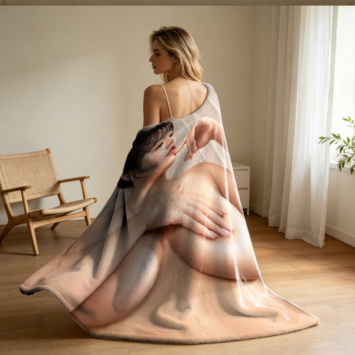 Bridal Nude Tease on Bed - Blanket