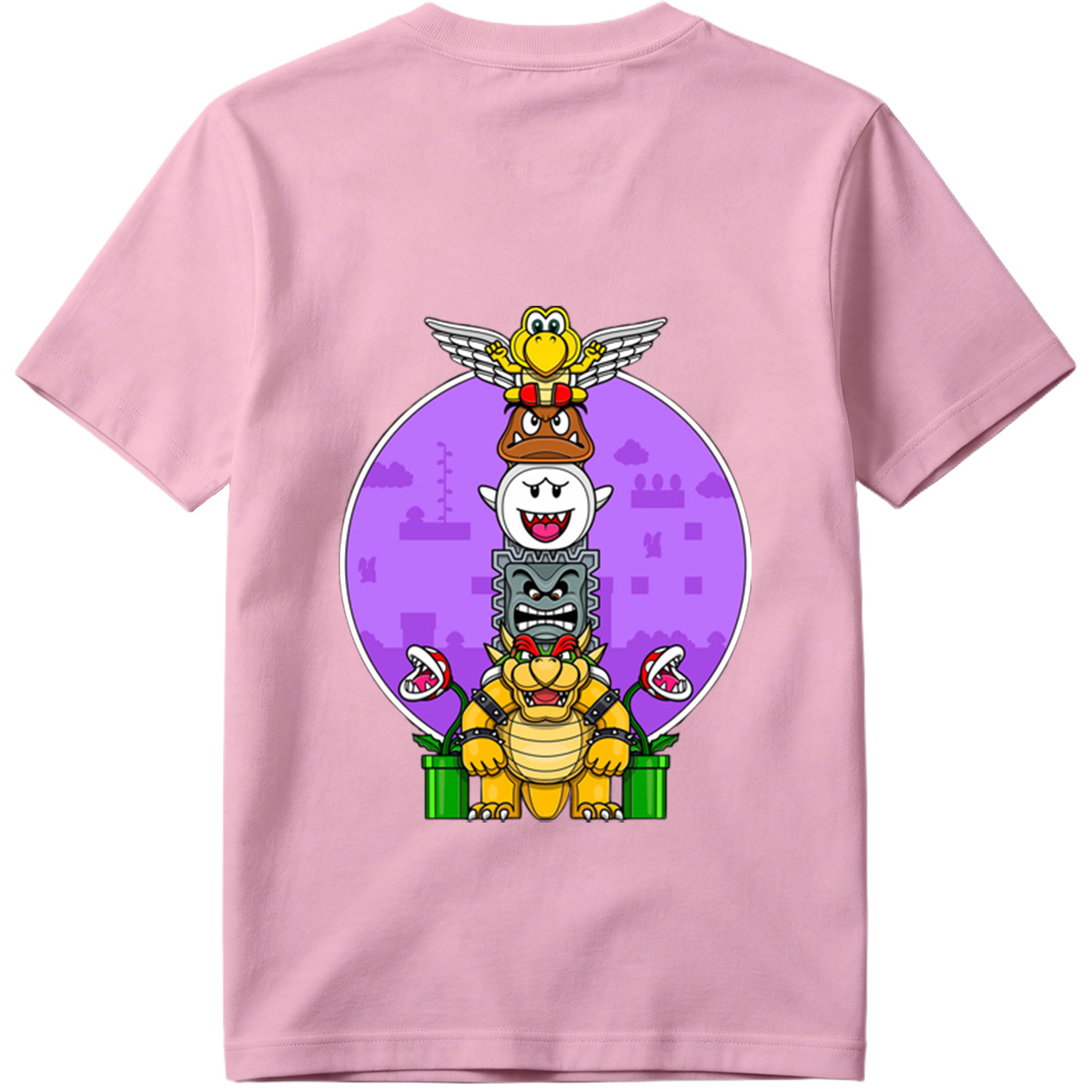Super Mario - Bowser, Koopalings, and Enemies Stack - Tee