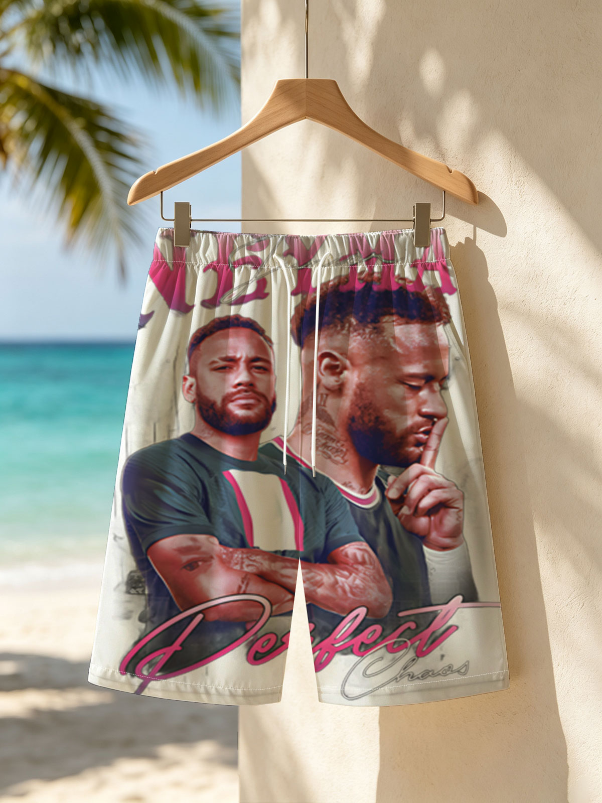 Neymar Junior: Perfect Chaos – Football Star Portrait -  Beach shorts