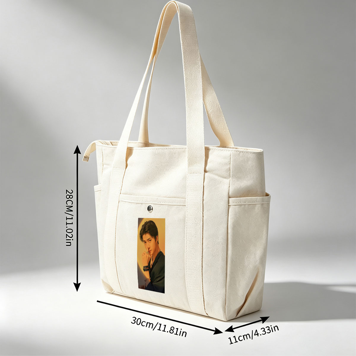 Felix from Stray Kids in a Stylish Pose with Dramatic Lighting and Fashion Accessories - Multi-pocket bags