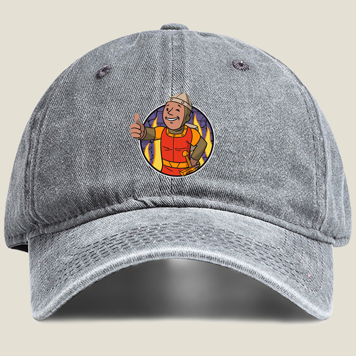 Dungeon Defender: The Smiling Warrior - Washed Denim - Baseball Cap