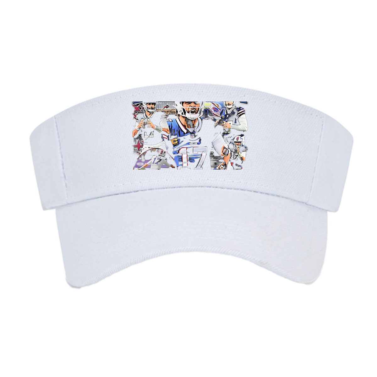 Josh Allen, Buffalo Bills QB #17, NFL Football Star in Action -  Visor cap