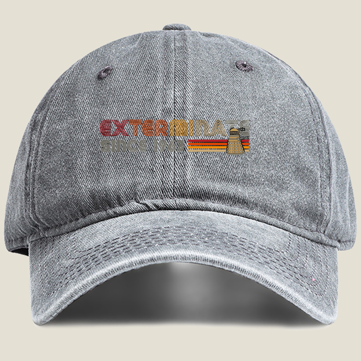Daleks Exterminate Since 1963 - Washed Denim - Baseball Cap