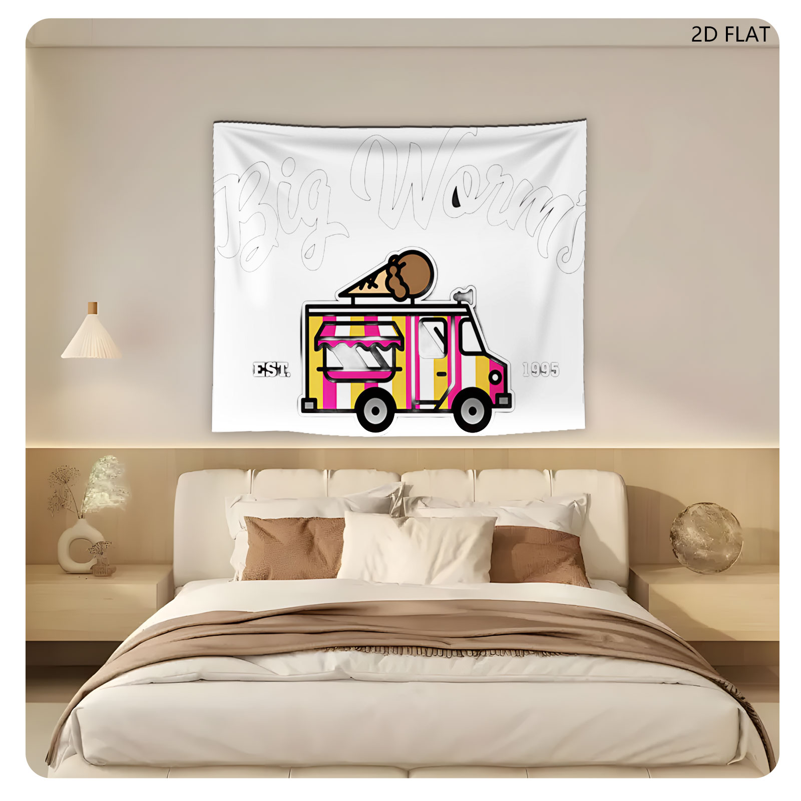 Big Worm's Ice Cream Truck EST. 1995 - Tapestry