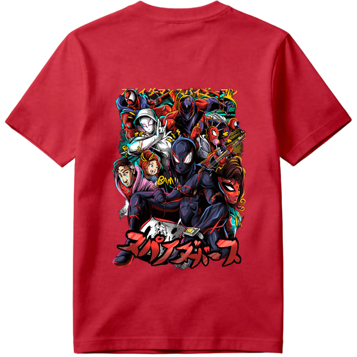 Spider-Verse: Miles Morales, Gwen Stacy, Peter Parker, and the Spider-Family - Tee