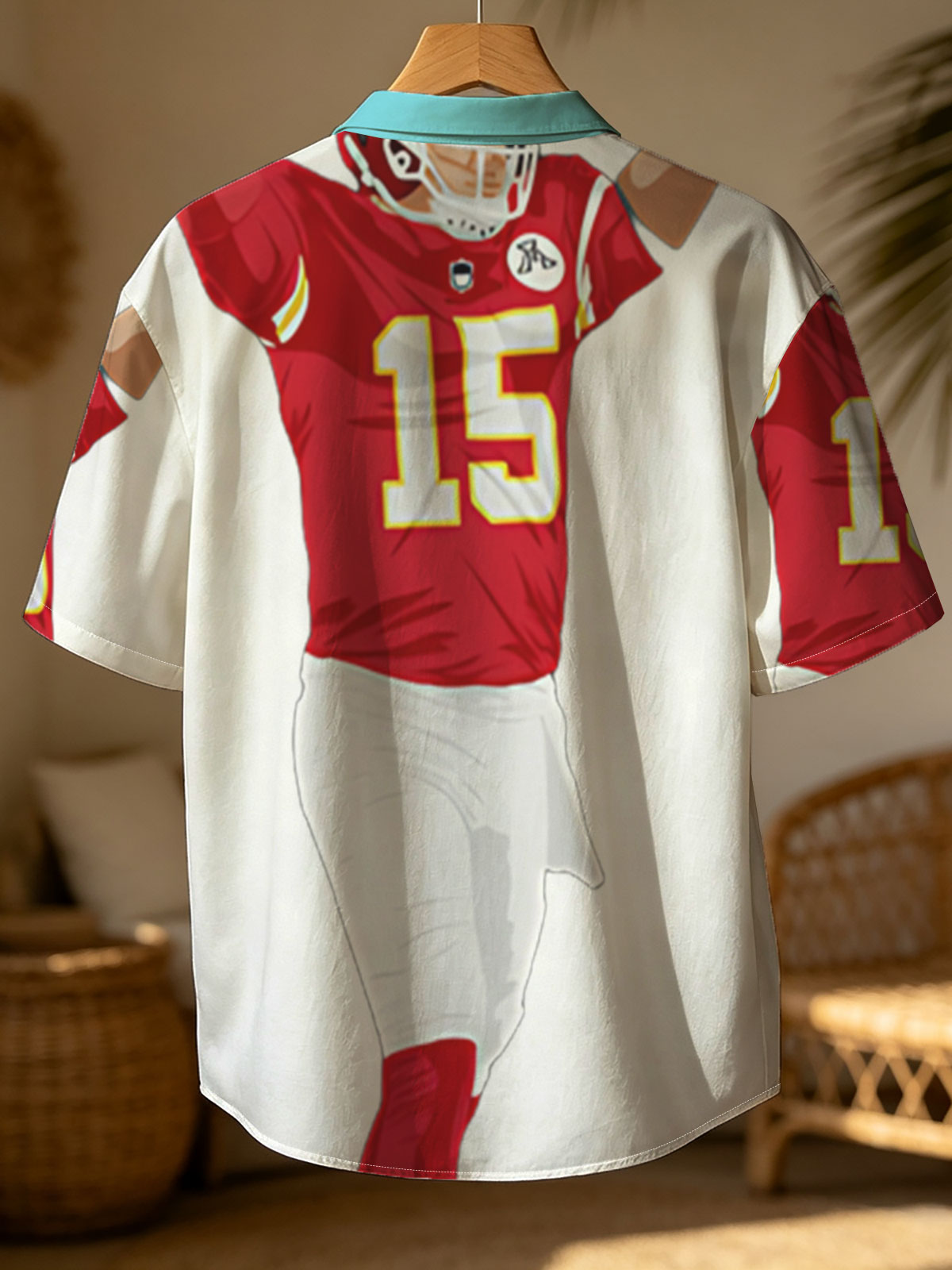 Patrick Mahomes Celebrates in Chiefs Uniform -  Shirt