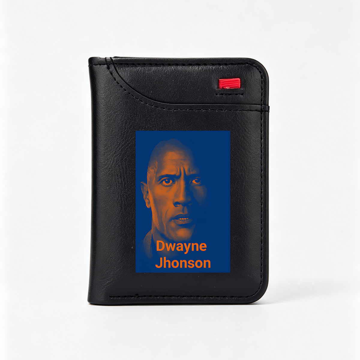 Dwayne Johnson: The Rock's Intense Portrait - Vertical Style Wallet